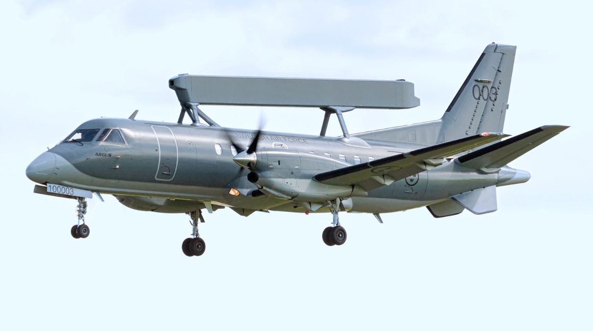 Ukraine Deploys Swedish ASC 890 Airborne Warning Aircraft for Combat Missions