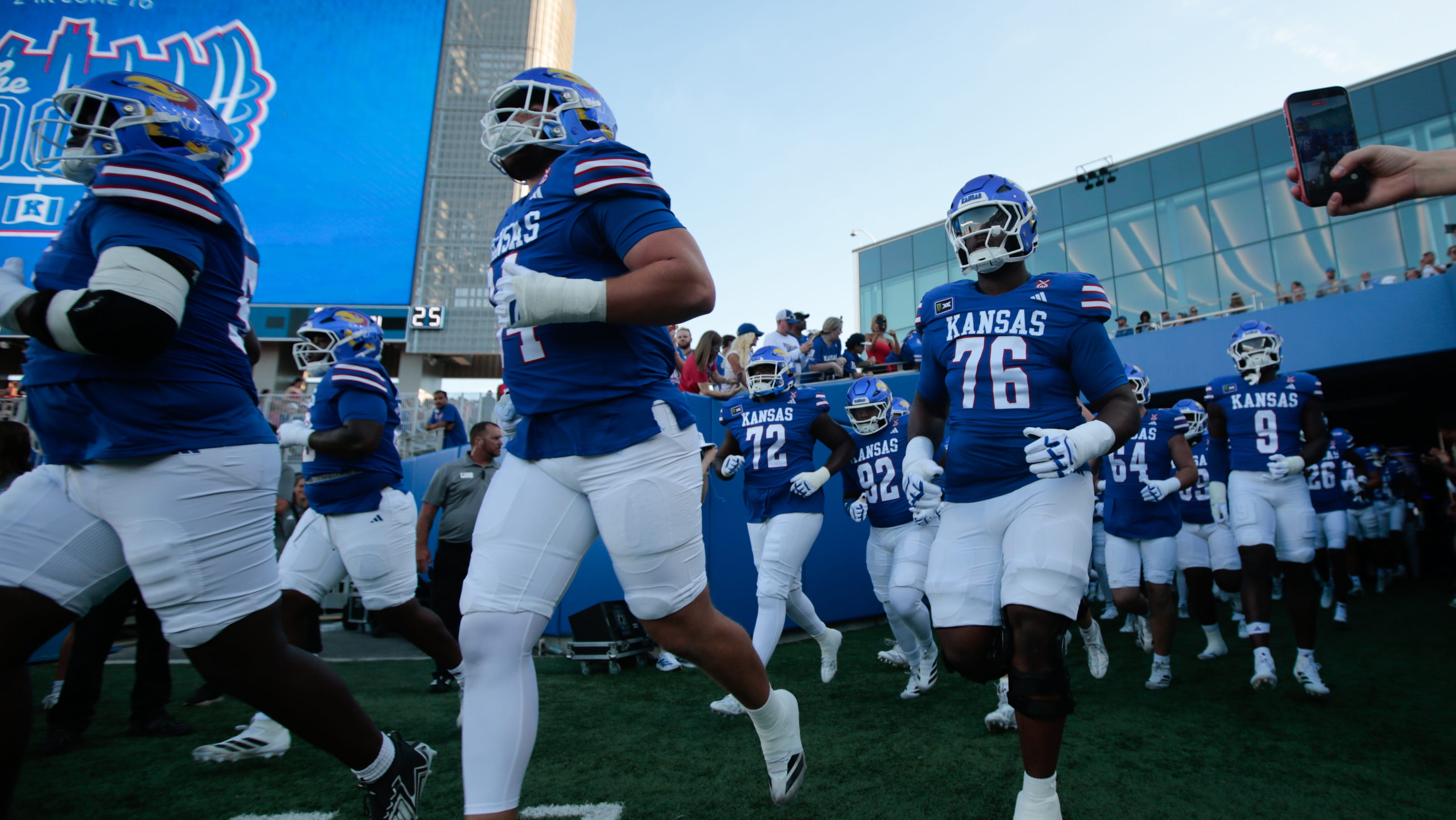 Kansas Jayhawks Football Team Hosts Long Island University in Season Opener