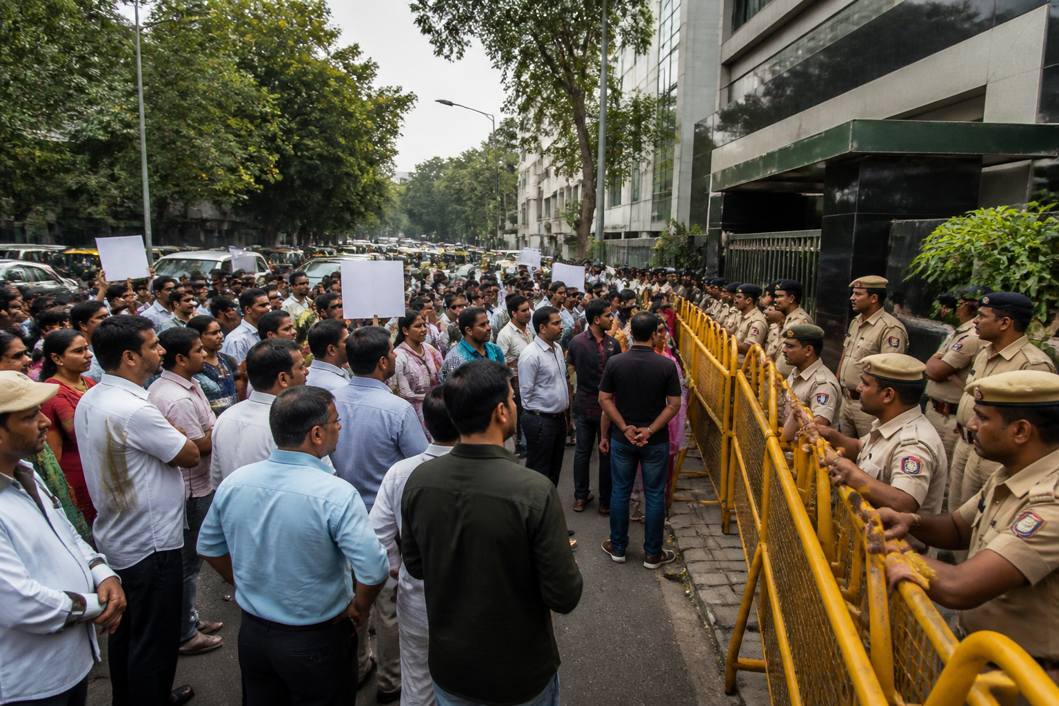 Delhi BJP Protests Over Worker’s Suicide, Seeks Arrest