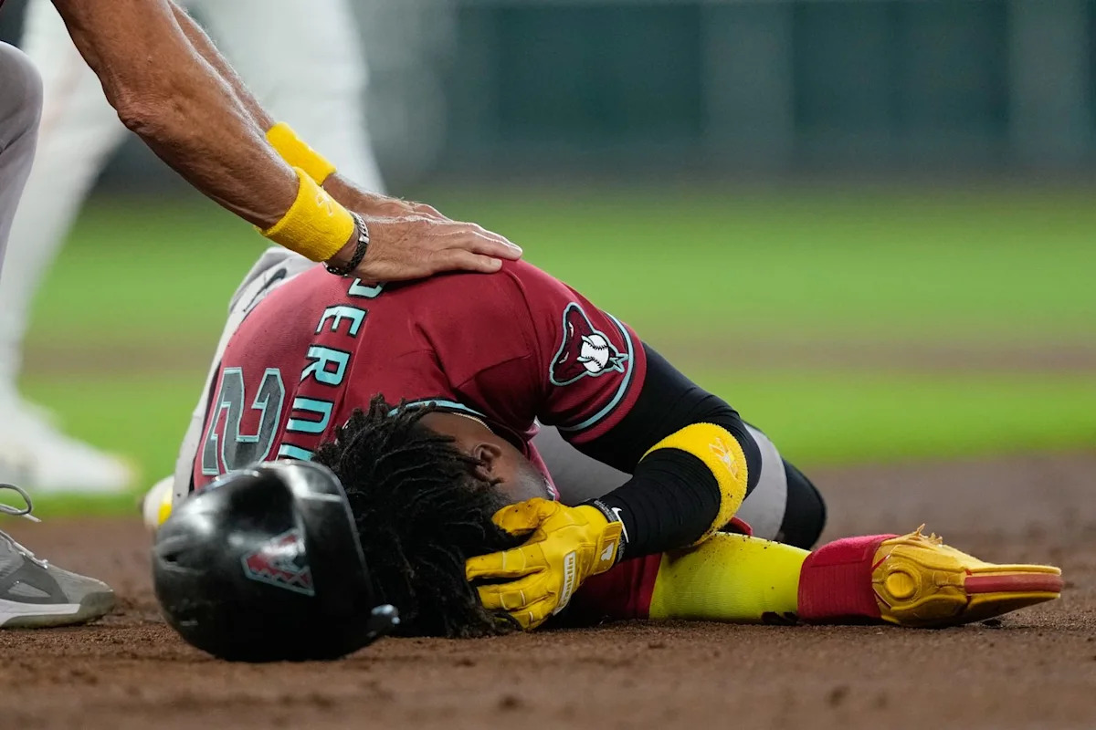 Arizona Diamondbacks Shortstop Geraldo Perdomo Exits Game After Being Hit By Teammate's Line Drive