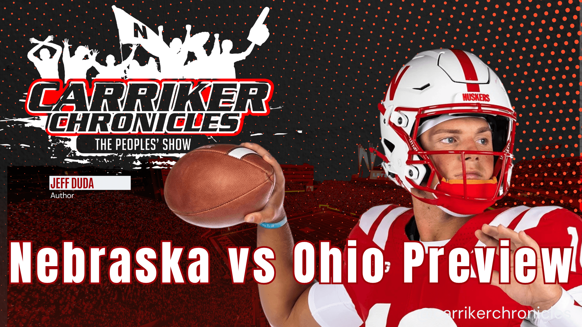 Colandrea leads Nebraska with three touchdowns in season opener against Ohio.