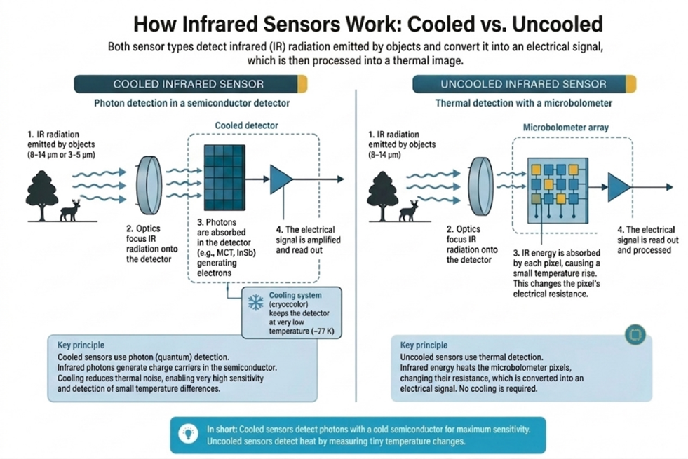 Cooled Versus Uncooled Infrared Detectors Balance Sensitivity Against Cost and Power