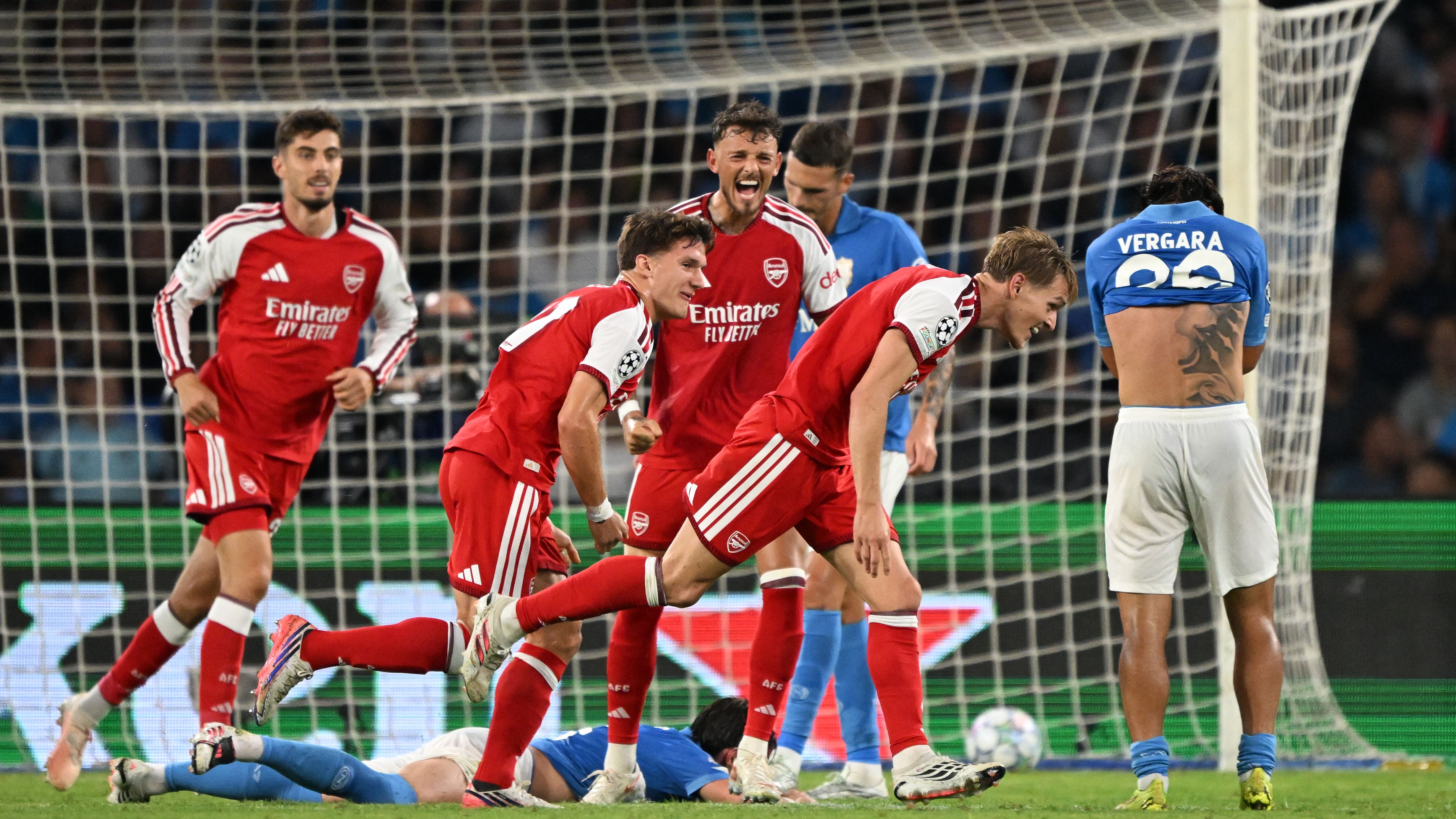 Martin Ødegaard secures Arsenal a 1-0 Champions League victory against struggling Napoli.