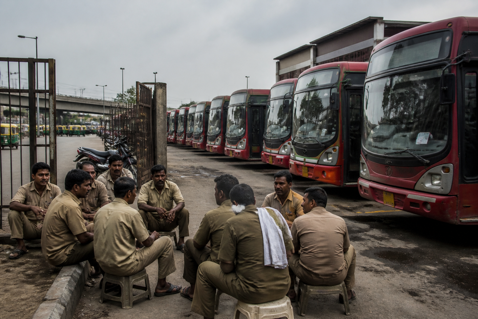 Delhi DTC Bus Strike Enters Third Day as Commuters Face Severe Disruptions