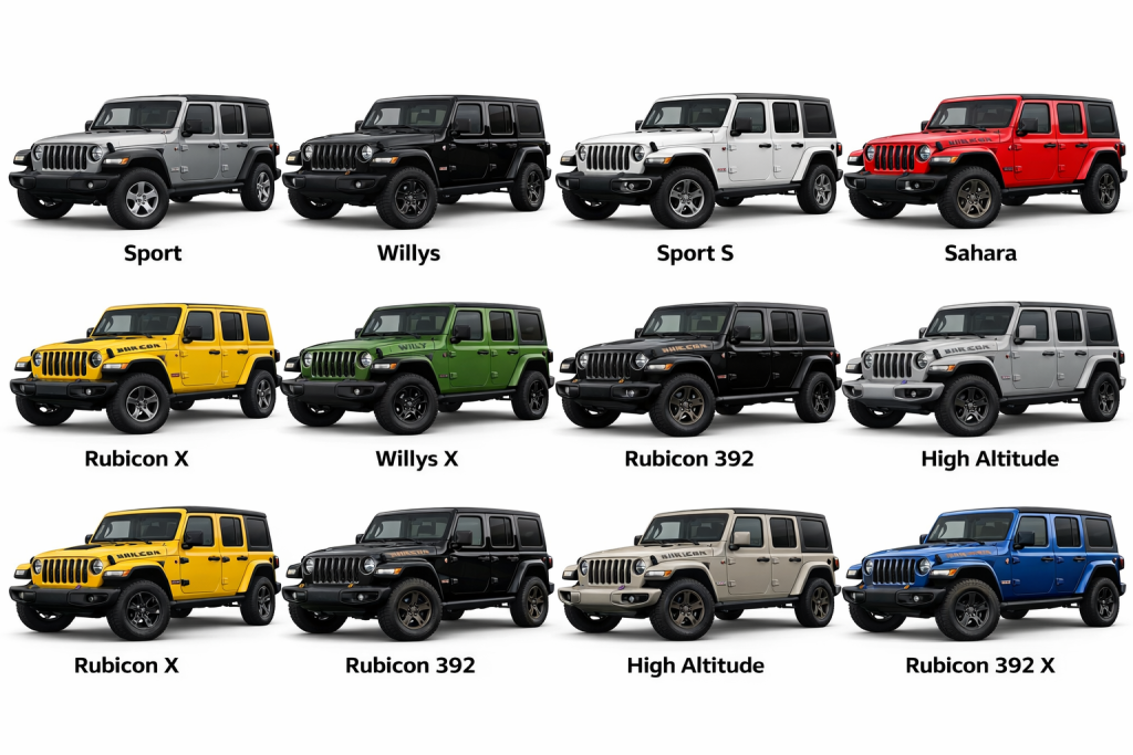 New listings showcase the 2026 Jeep Wrangler lineup featuring special editions and regional rebates.