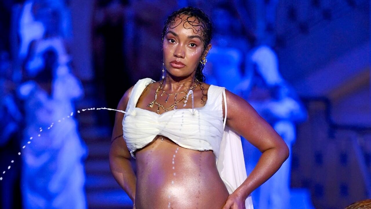 Pregnant Leigh-Anne Pinnock Closes London Fashion Week Show in Empowering Display