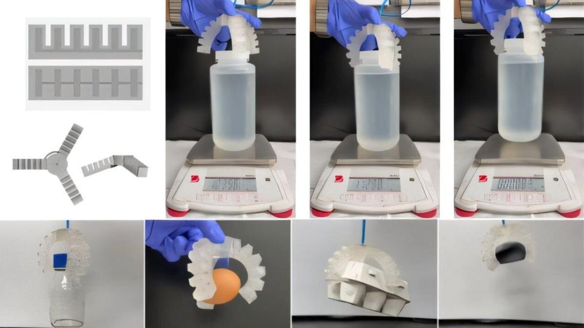 Un nuevo elastómero desarrollado con inteligencia artificial crea manos robóticas versátiles