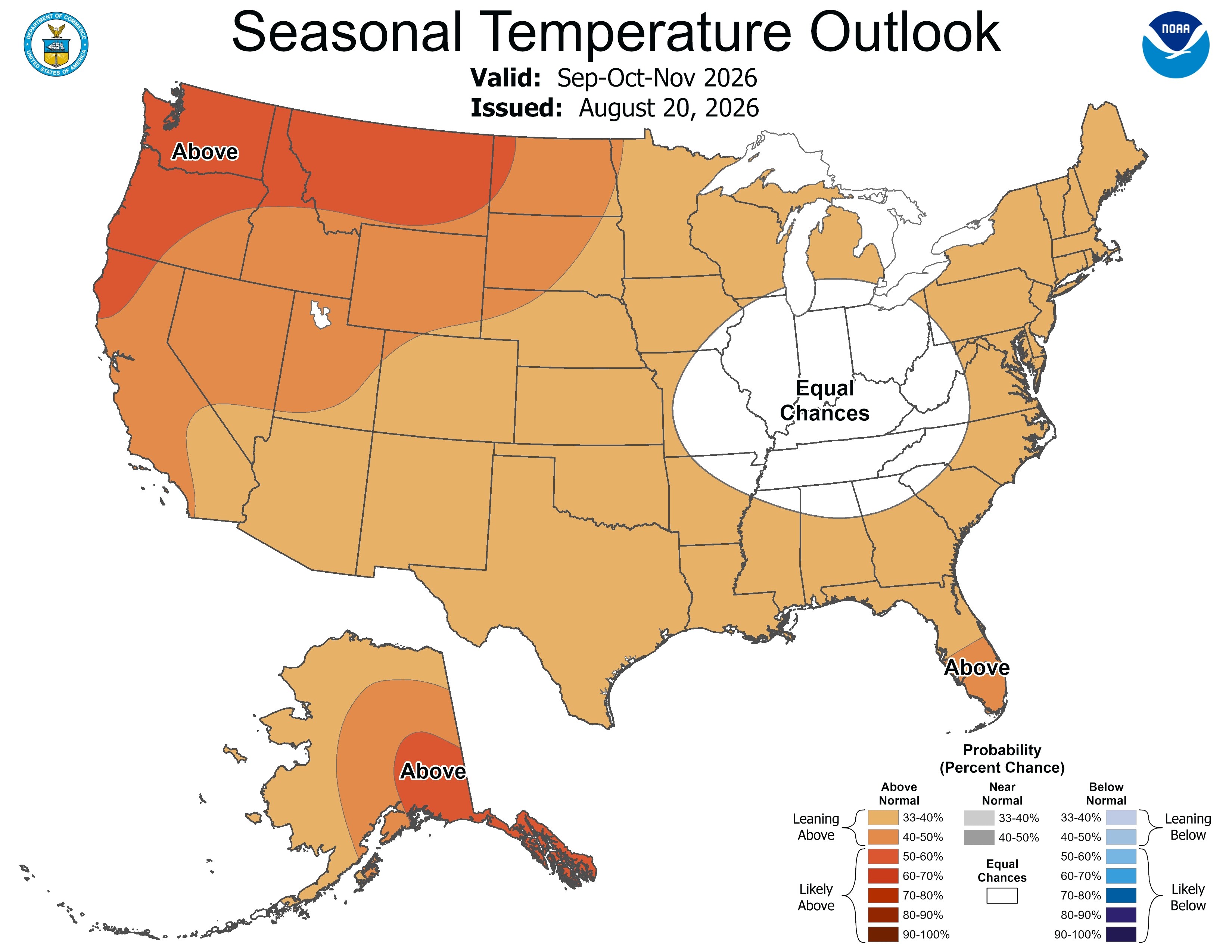 NOAA Forecasts Warm Fall Across Much of US as El Niño Strengthens