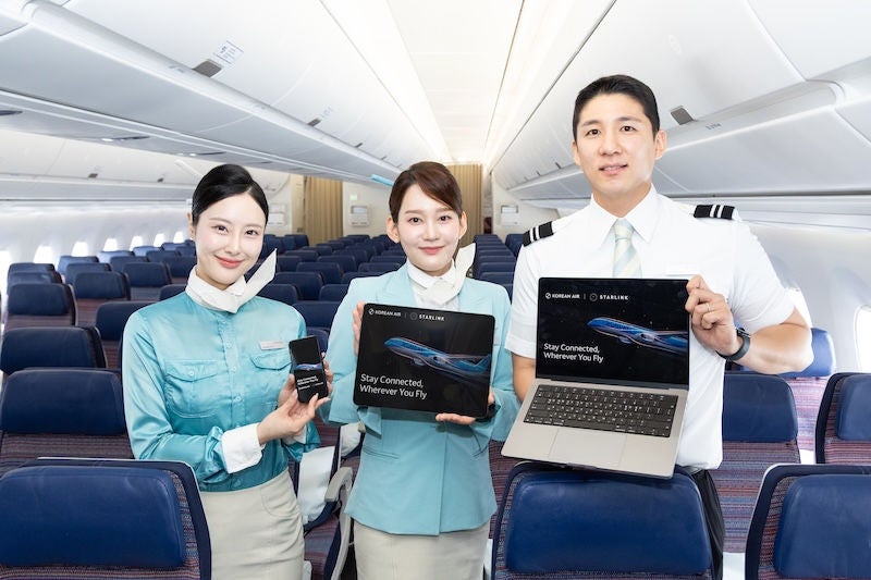 Korean Air Becomes First East Asian Airline to Introduce Free Starlink Wi-Fi