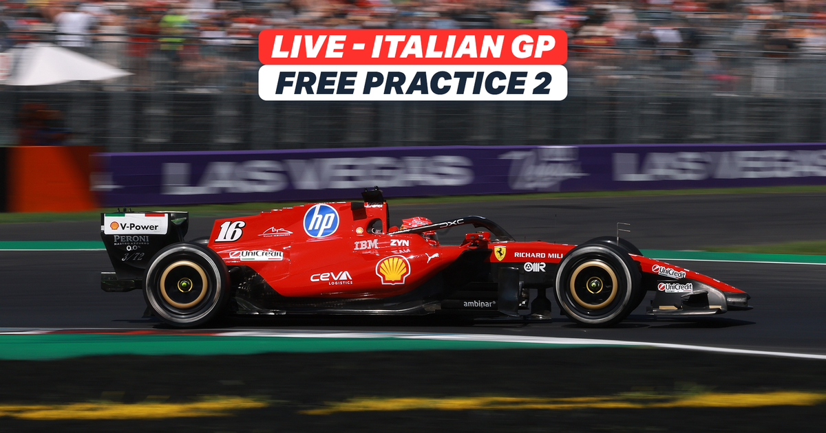 Charles Leclerc leads Monza practice while championship leader Antonelli faces back row.