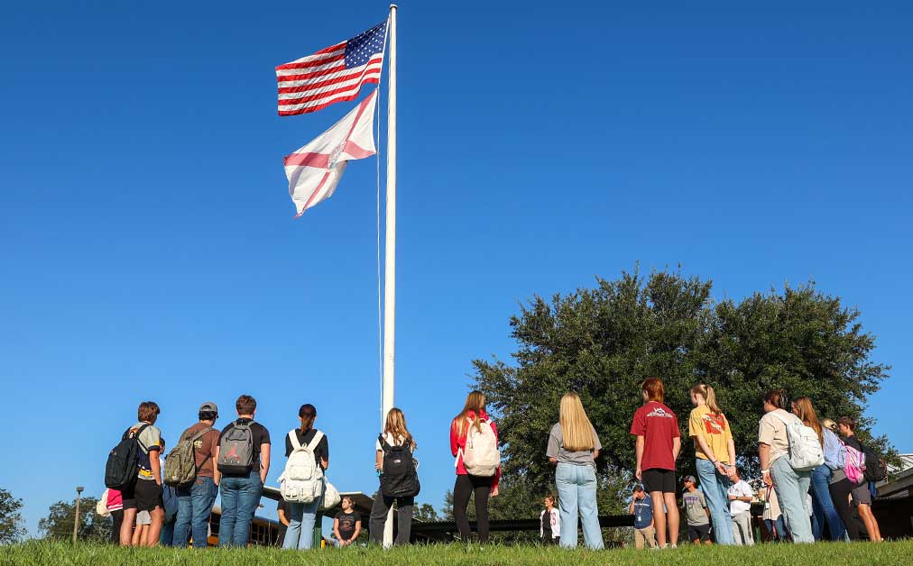 Students Nationwide Gather at School Flagpoles for Annual Prayer Event