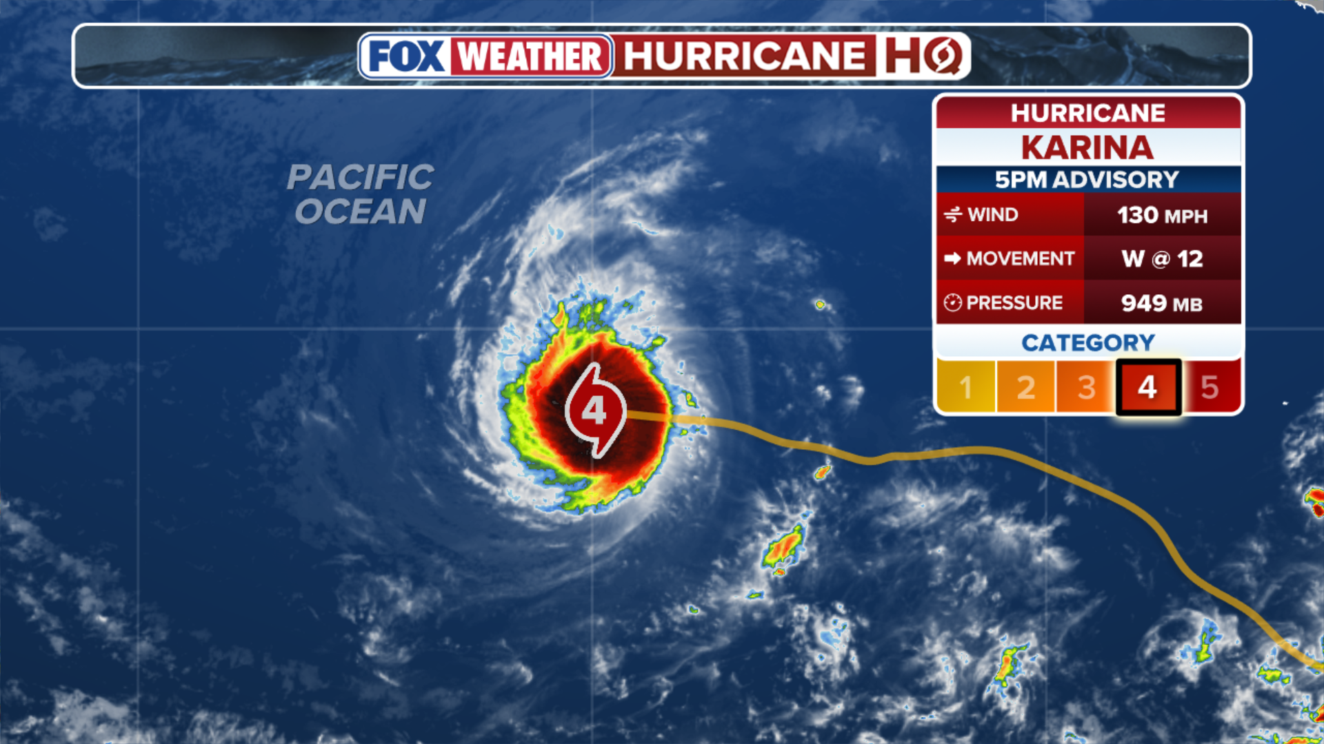 Hurricane Lowell strengthens to a Category 5 storm in the Pacific Ocean.