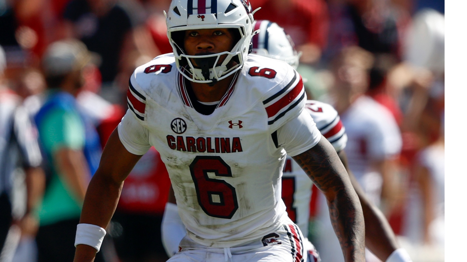 South Carolina indefinitely suspends star edge rusher Dylan Stewart after an on-field punch.