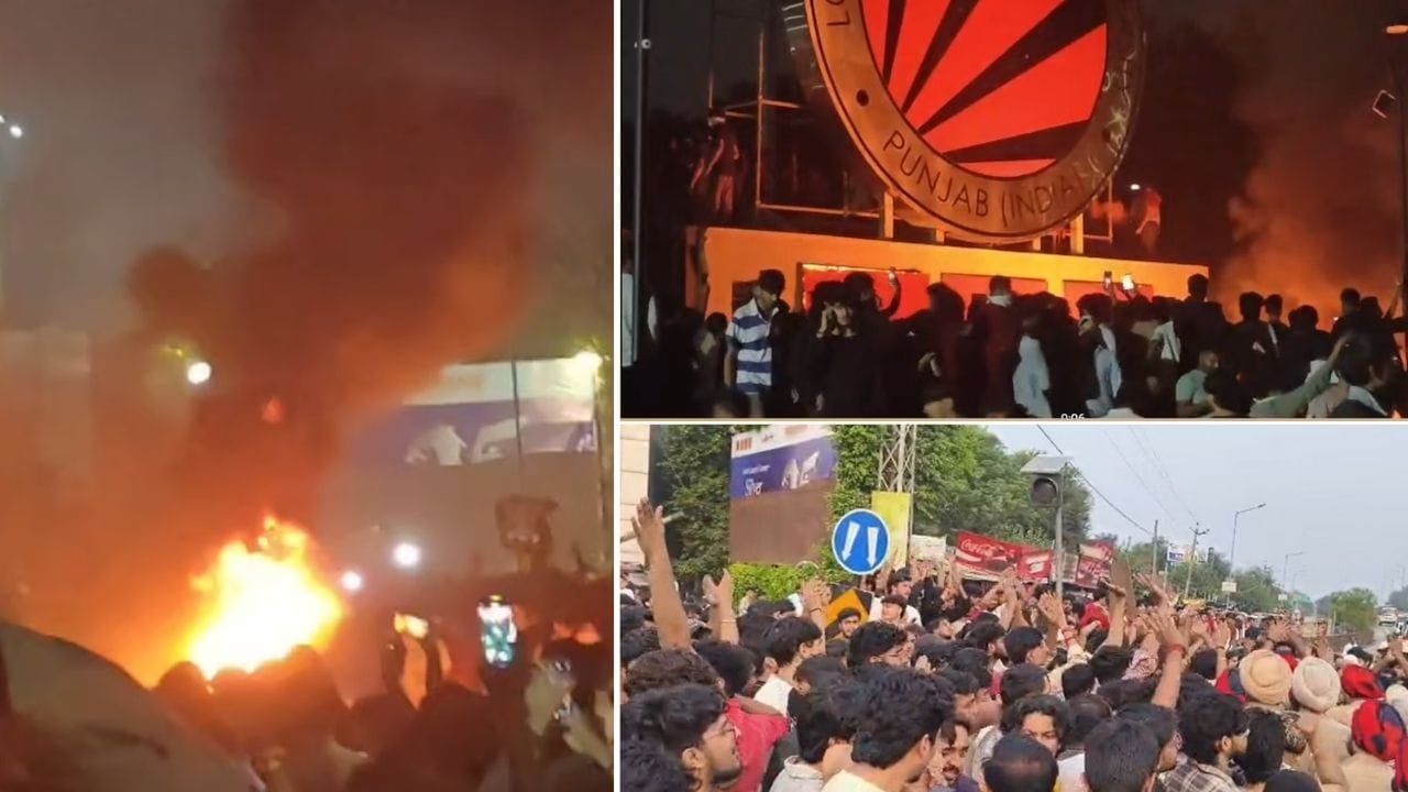 Rumors of missing students spark late-night protests at Chitkara University campus.
