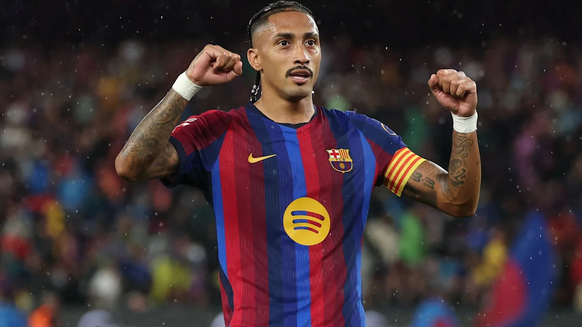 Barcelona begins contract extension talks with in-form forward Raphinha following a stellar start.