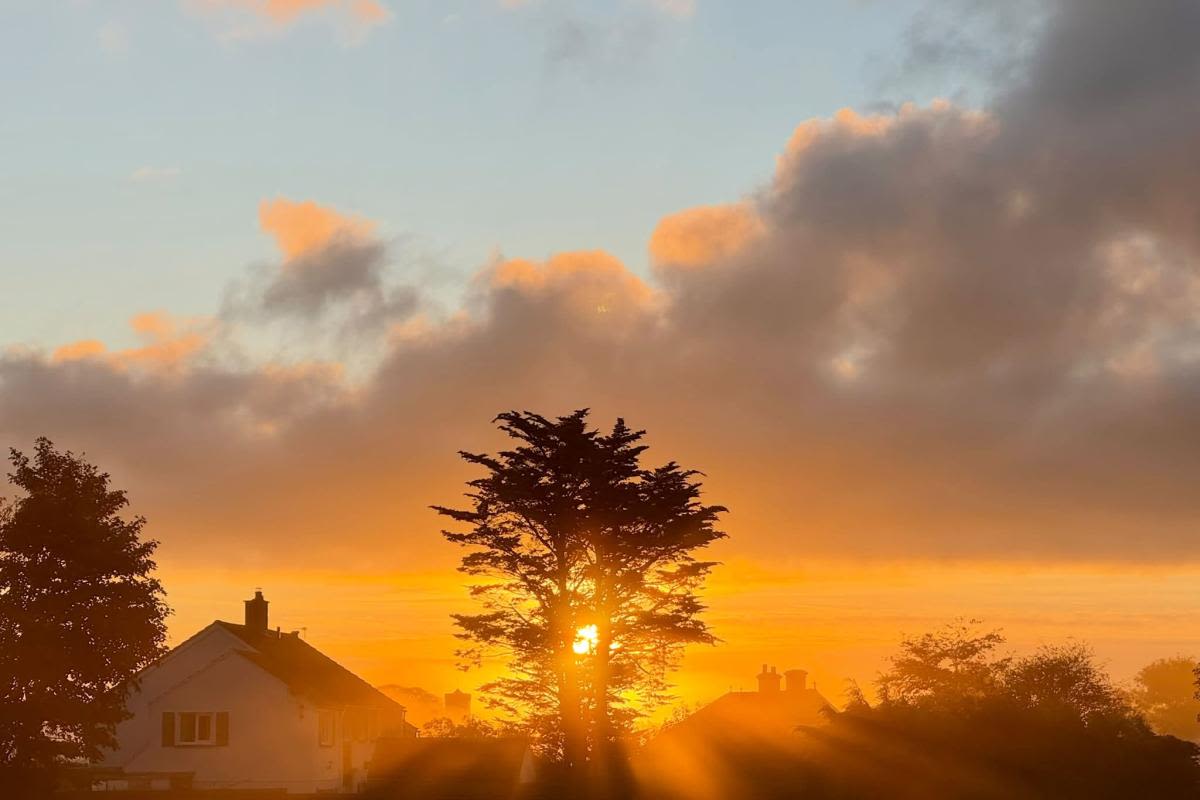 Local photographers capture vibrant sunset colors and rainbows across Herefordshire landscapes.