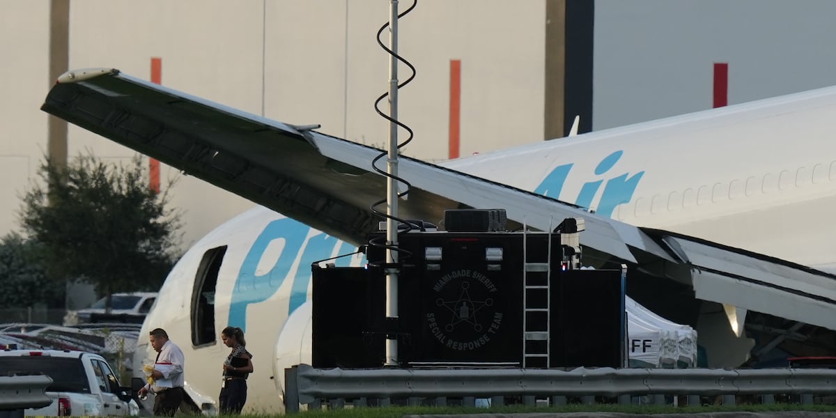 Federal investigators probe runway overrun after fatal Miami cargo plane crash kills five