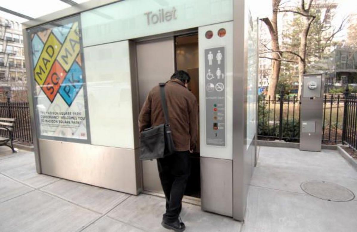 New York City launches a pilot program installing seventeen free modular public bathrooms.