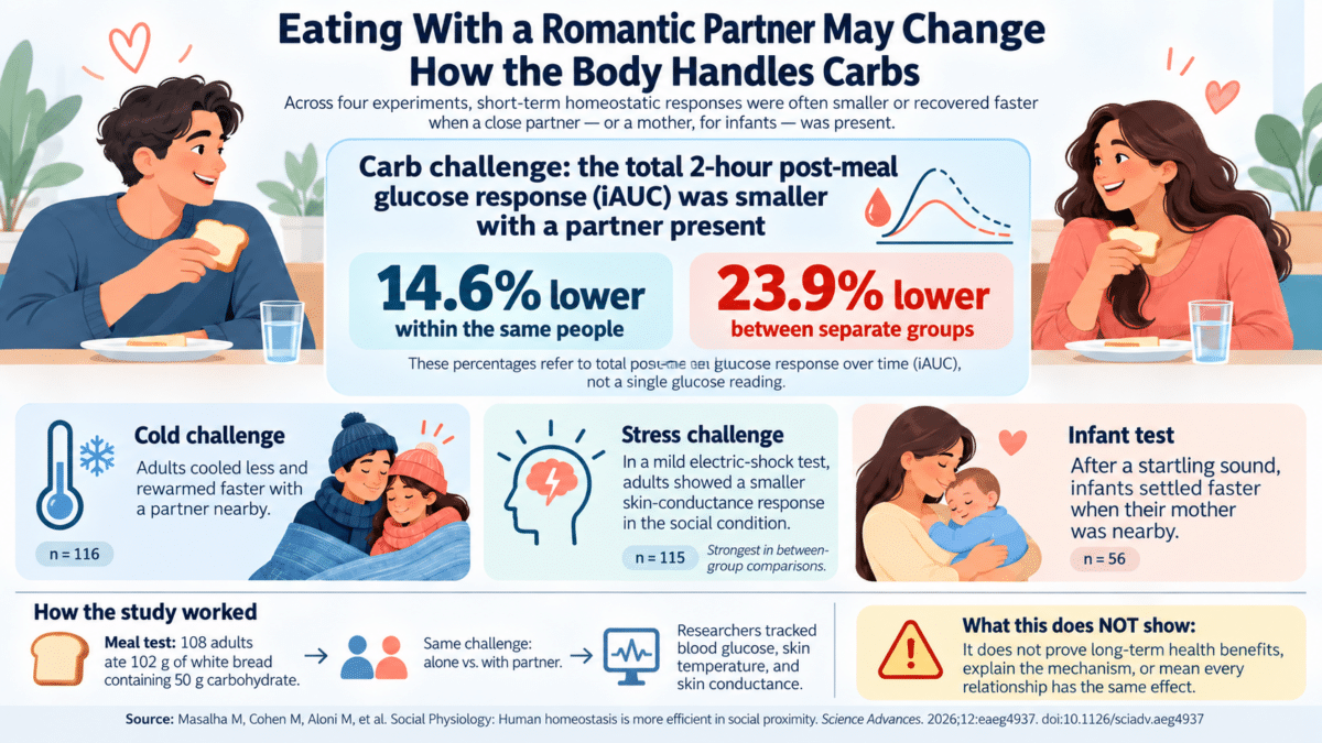 New study shows eating with a partner lowers post-meal blood sugar spikes