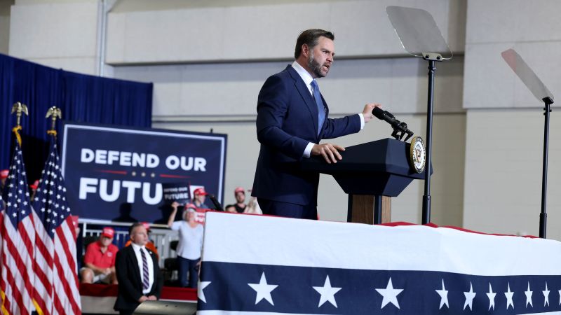 Vice President JD Vance campaigns in key Midwestern states to defend competitive midterm seats.