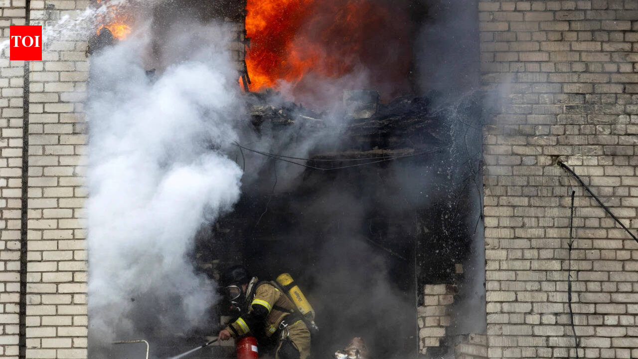 Russian Drone Strike Sets Kyiv Region School Ablaze With No Injuries Reported