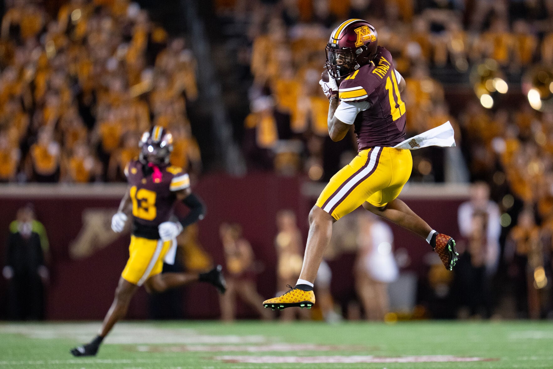 Javon Tracy Scores Two Punt-Return Touchdowns in Minnesota Season-Opening Rout