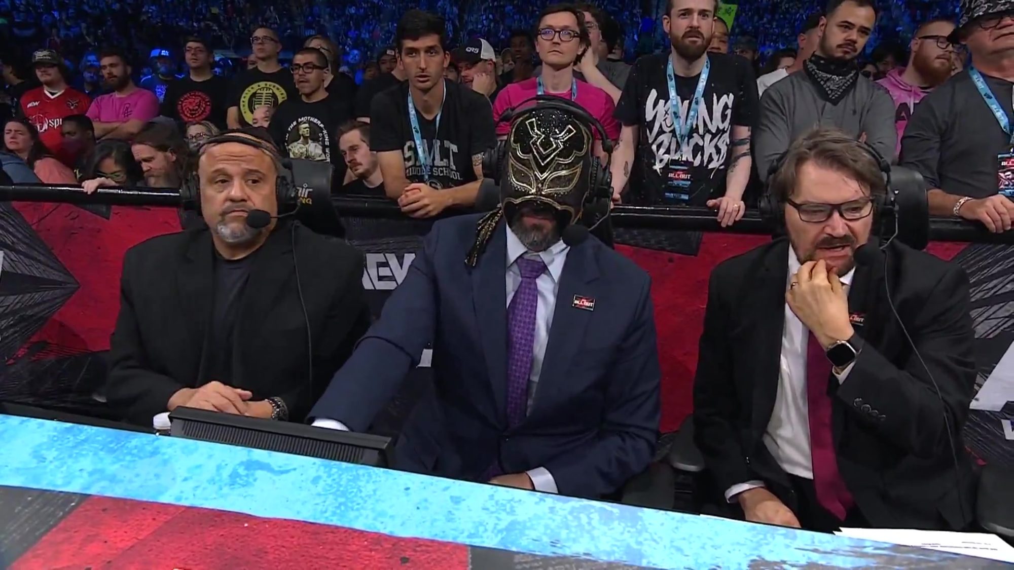 Doctor stops AEW tag team match after Steven Borden suffers head injury.