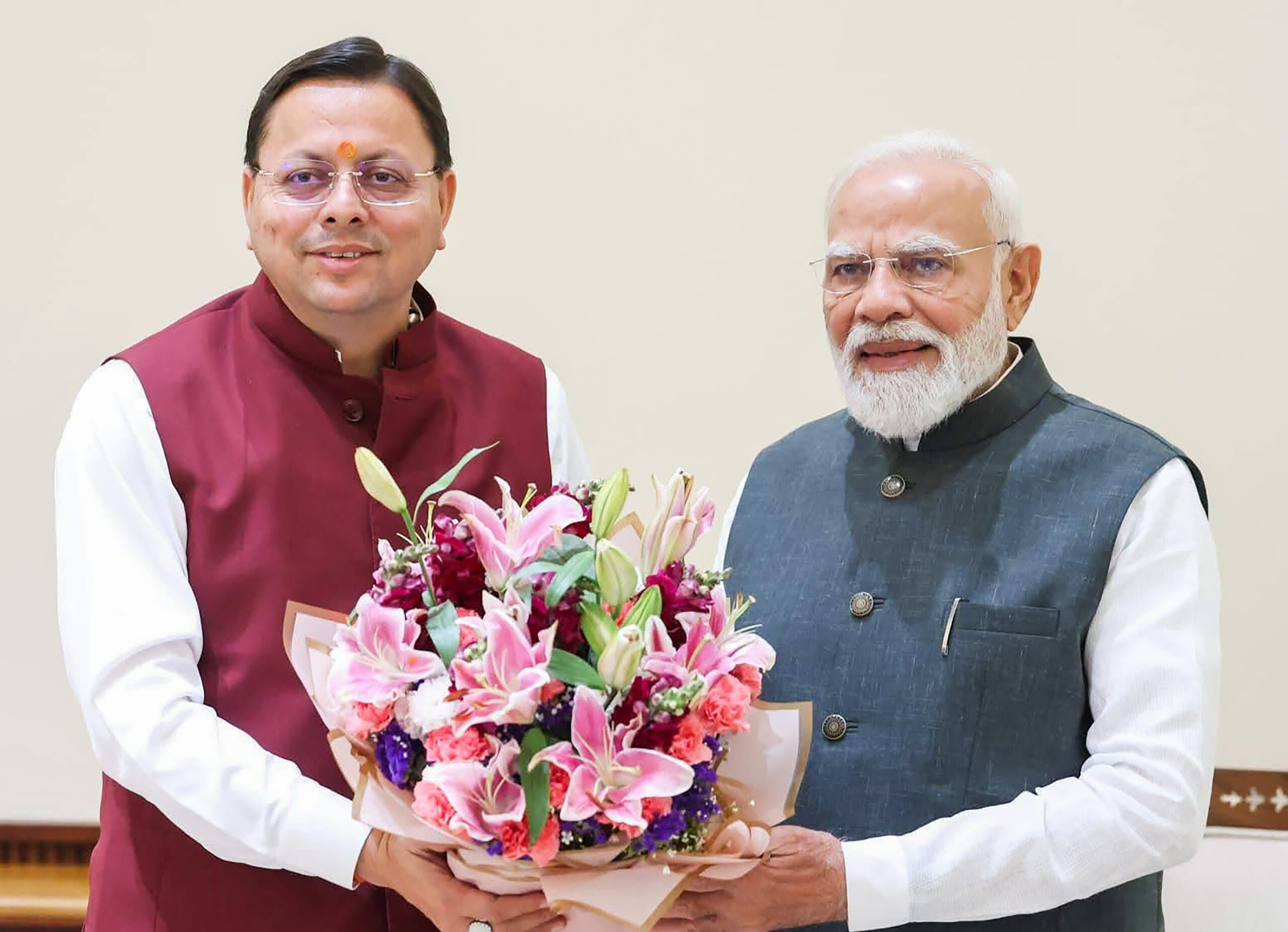 PM Modi, CMs Greet Uttarakhand Chief Minister Dhami