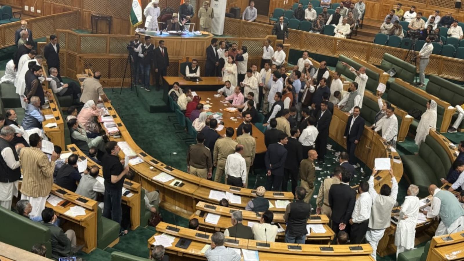 Jammu and Kashmir Assembly adjourned amid intense statehood resolution and holiday disputes.