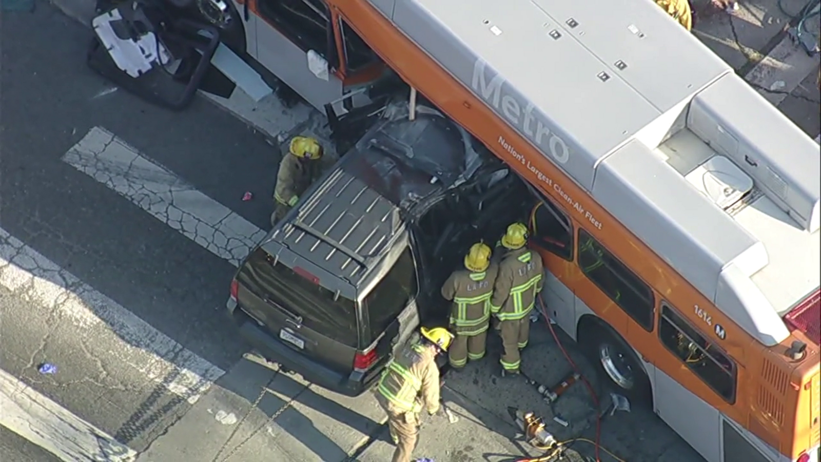 SUV Driver Arrested On Murder Charges Following Fatal Los Angeles Bus Collision