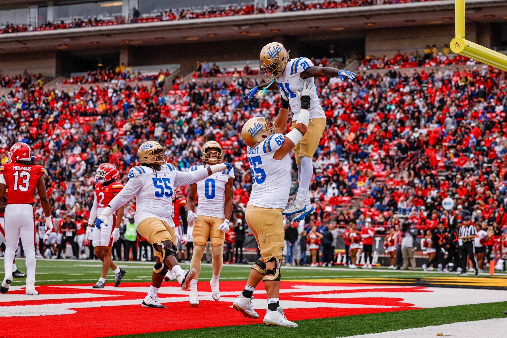 Undefeated UCLA visits Maryland looking for its first road win in Big Ten play.