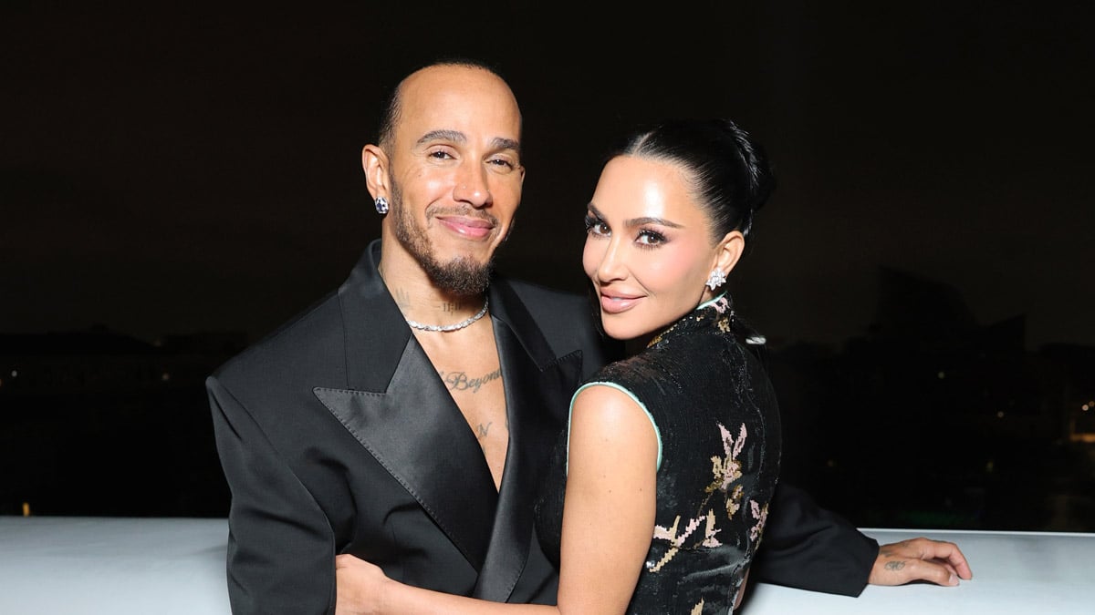 Kim Kardashian and Lewis Hamilton attend the glamorous opening gala for the Lucas Museum.
