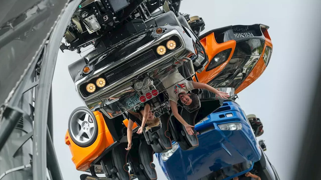 Universal Studios Hollywood opens its fastest roller coaster featuring 360-degree drifting cars.