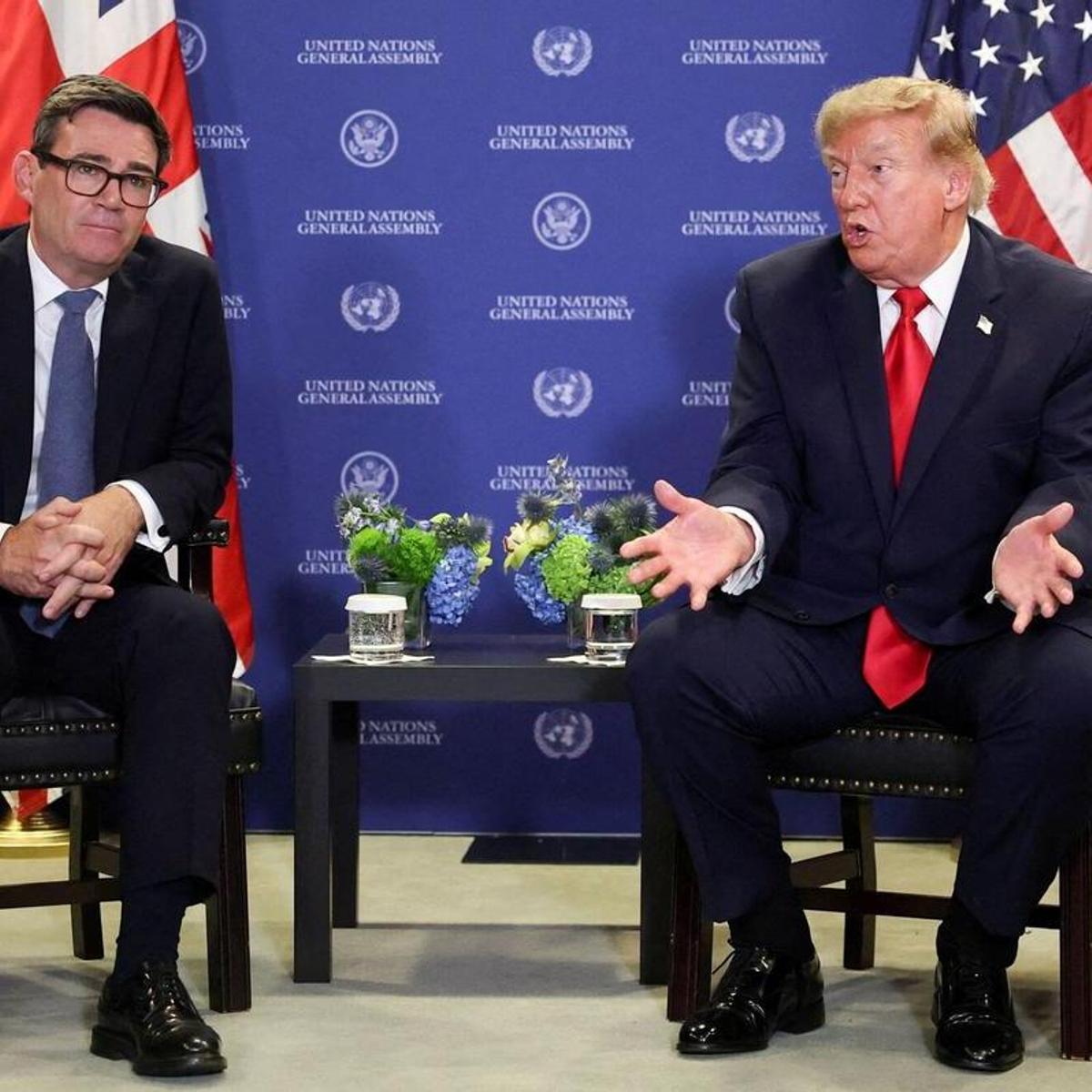 Trump y Burnham aparcan sus discrepancias y muestran buena sintonía en su primer encuentro.