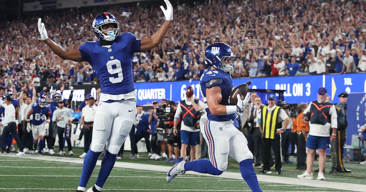 Cam Skattebo returns from severe injury to score touchdown and revive signature celebration.