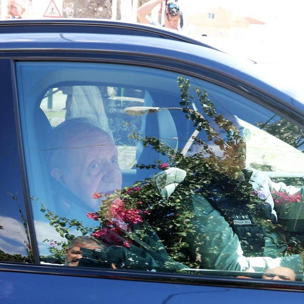 Juan Carlos I llega a Sanxenxo en su cuarta visita del año