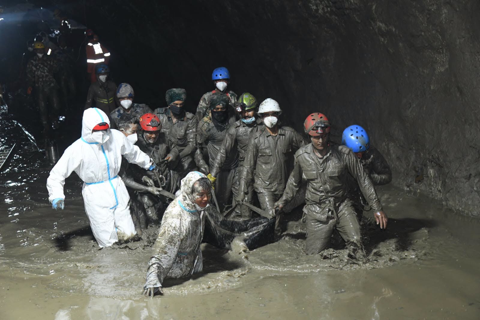Indian and Nepali Rescue Teams Work to Reach Six Workers Trapped in Tunnel
