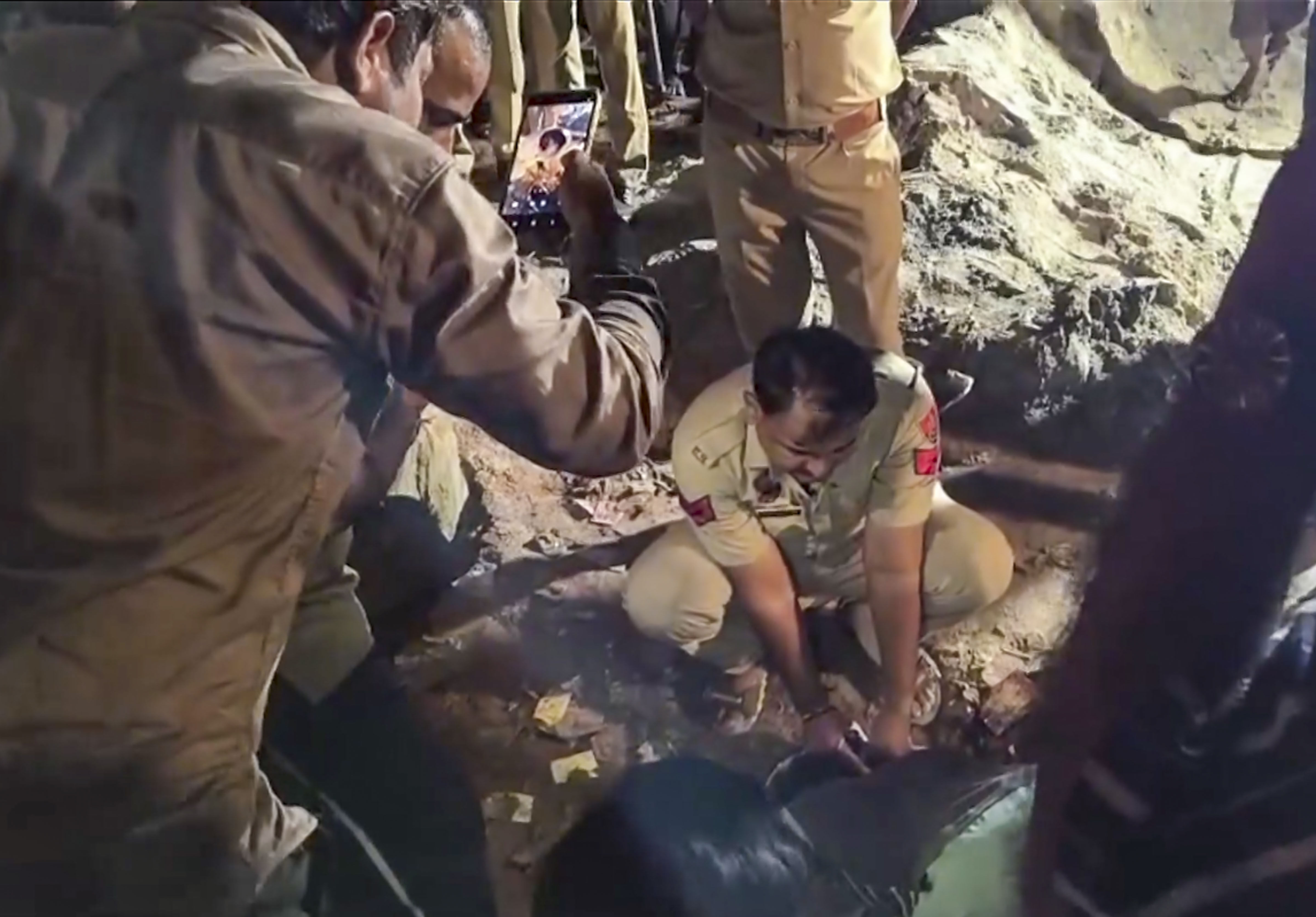 Rescue Teams and Villagers Work to Save Toddler Trapped in Borewell