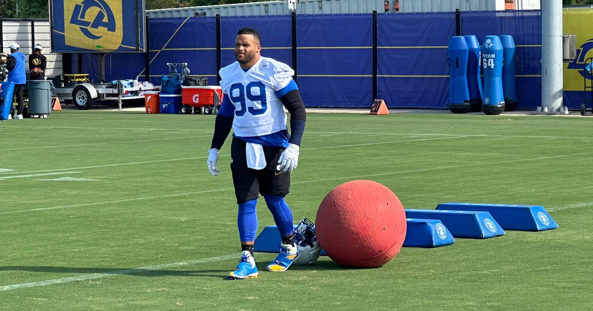 Aaron Donald expresses satisfaction with his return but remains quiet about season opener status.