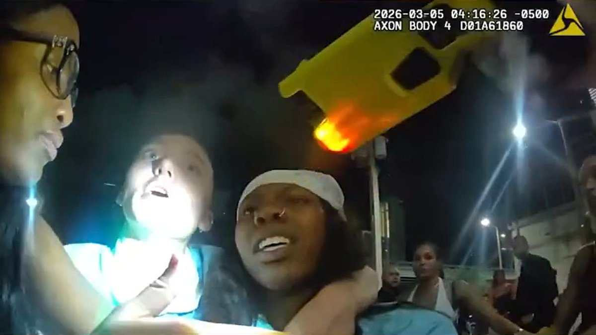 Body-camera footage shows an officer aiming a Taser at Paige Bueckers during a teammate's arrest.