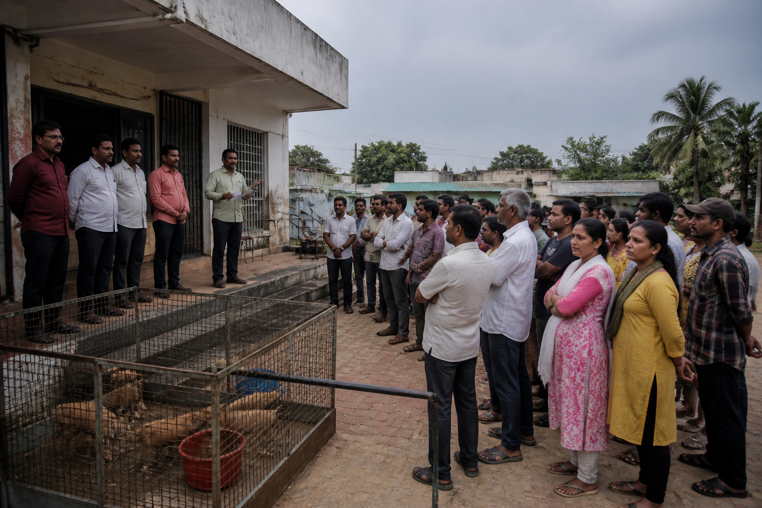 Nashik Protesters Release Stray Dogs Inside Civic Office Over Inaction