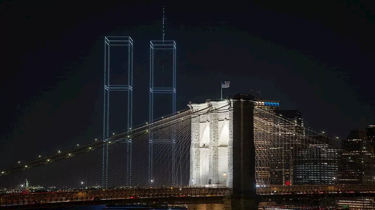 Drones Recreate Twin Towers Over New York Ahead Of 9/11 Anniversary