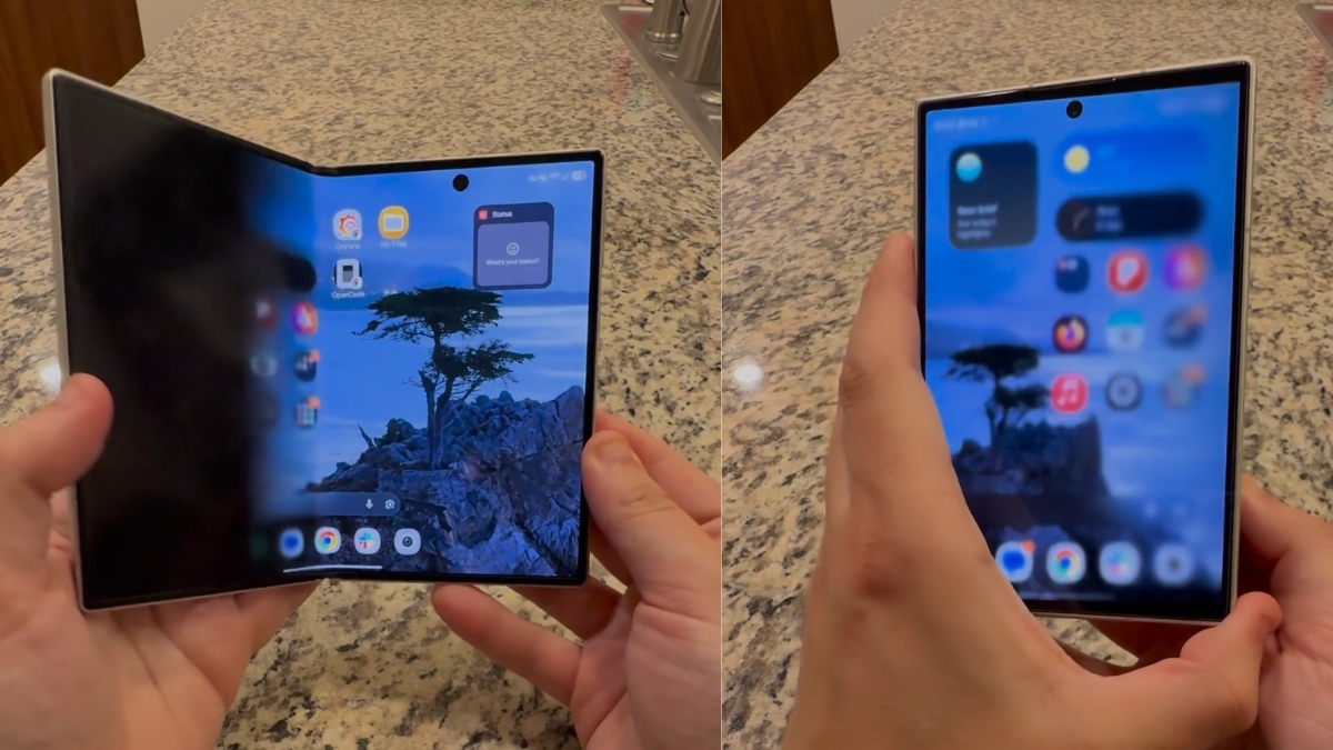 Galaxy Z Fold 8 User Recreates Apple iPhone Duo Opening Animation