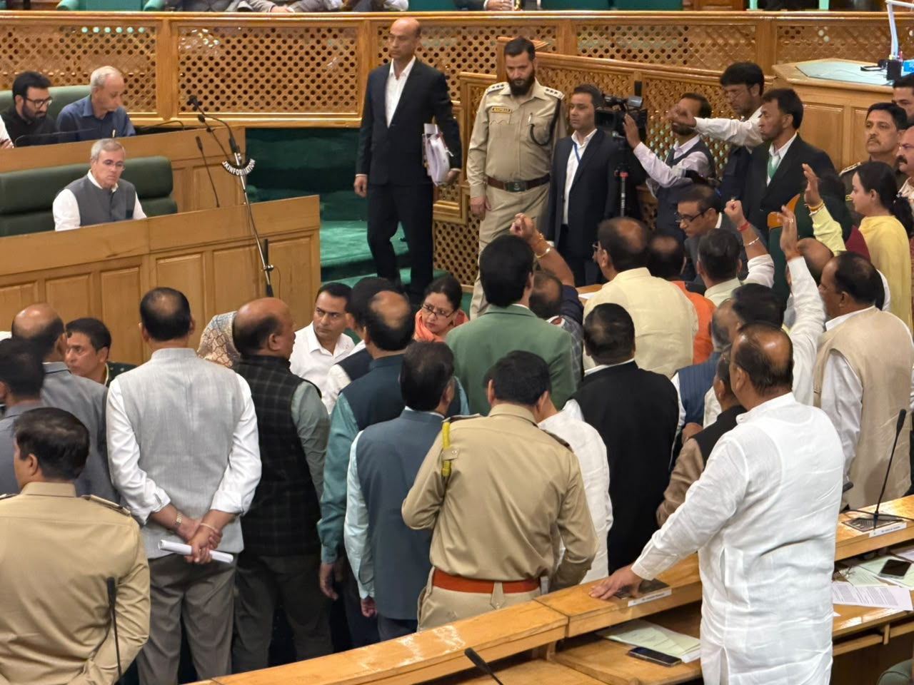 BJP Protests Disrupt Jammu and Kashmir Assembly Over Statehood and Speaker Removal