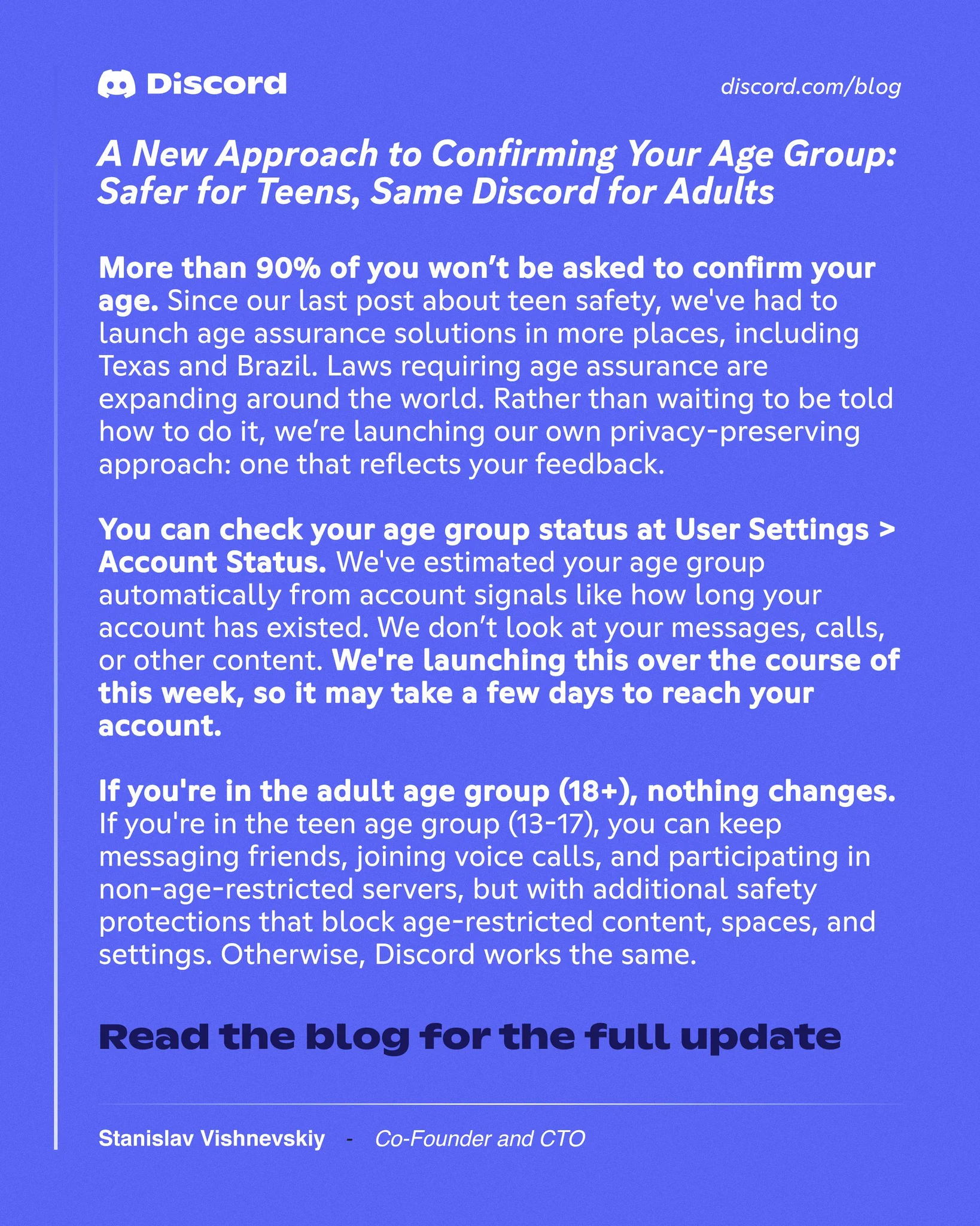 Discord Rolls Out Global Age Checks