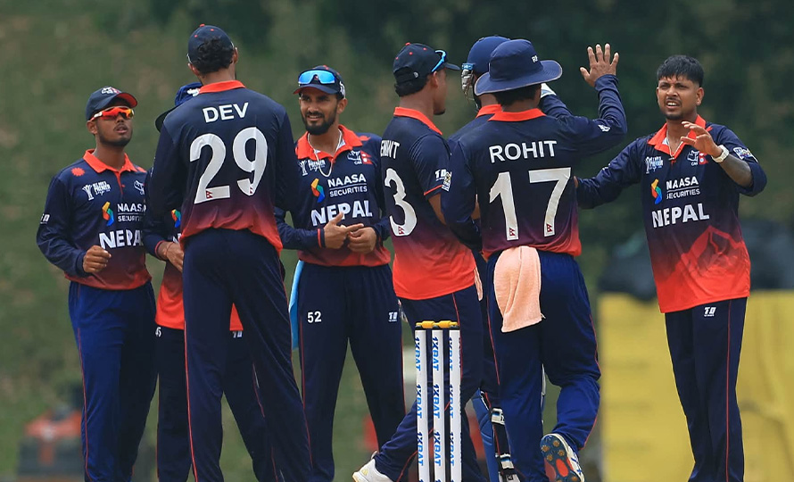 Nepal secures ACC Premier Cup semifinal spot with a five-wicket victory over Saudi Arabia.