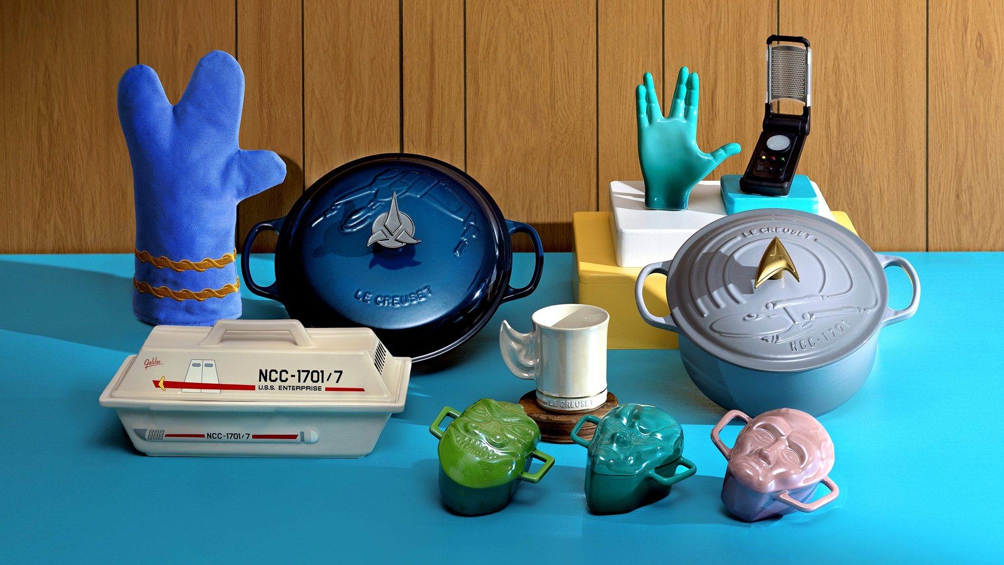 Le Creuset launches limited-edition Star Trek cookware collection featuring a stratospheric stunt.