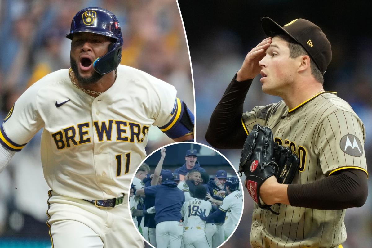 Jackson Chourio hits historic postseason walk-off to lift Brewers over Padres.