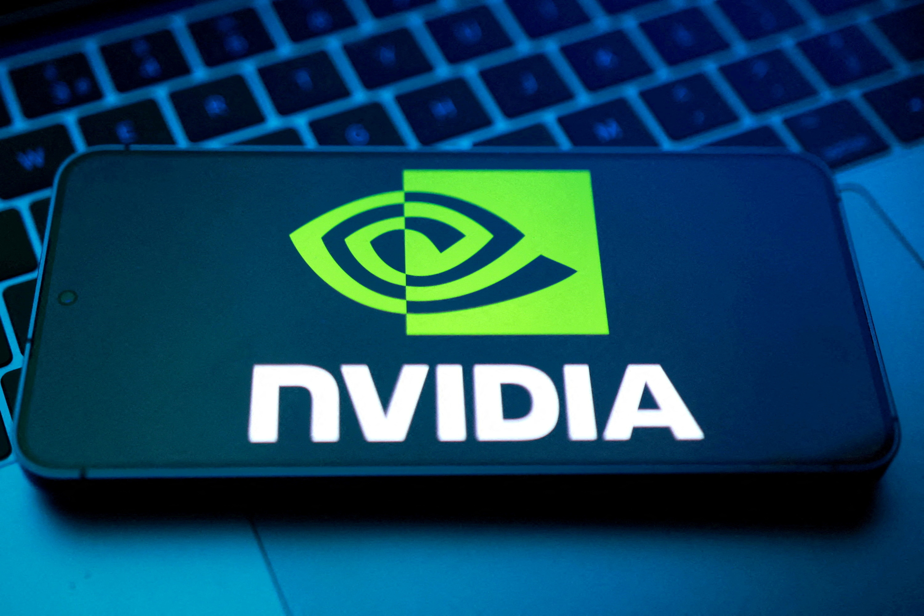 Nvidia stock reaches an all-time high with a market cap of five point seven trillion dollars.