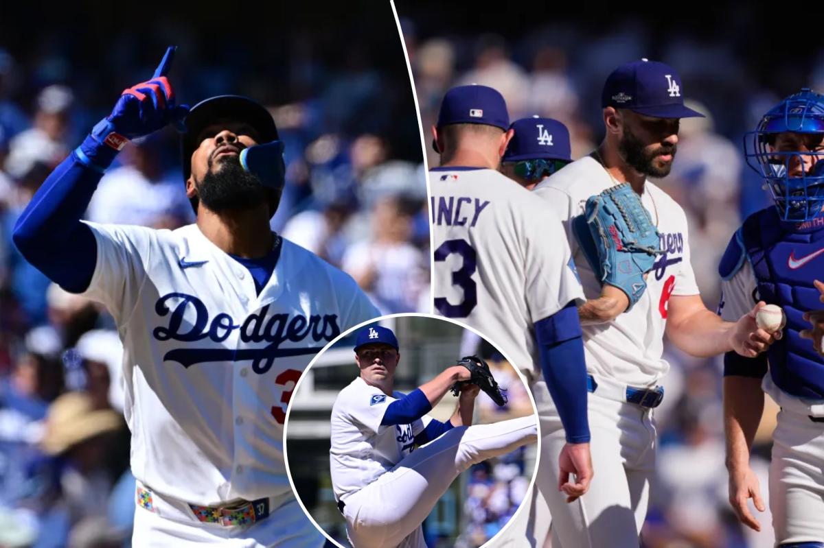 Teoscar Hernández Hits Two-Run Home Run as Dodgers Defeat Braves in Game One
